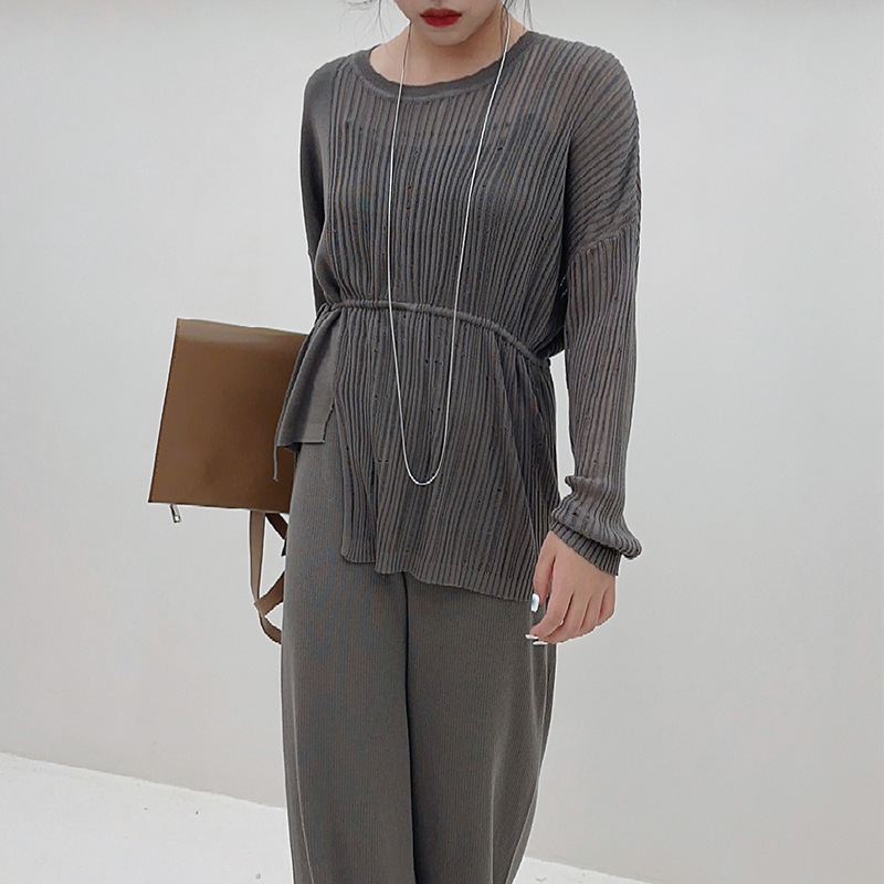 LLPXZ2 2025 Charm Fit Beige Cotton knitwear dress