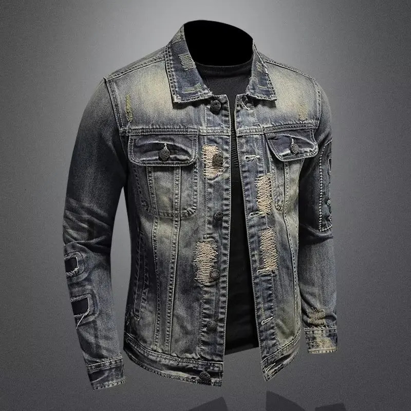 Autumn and Winter Coats for Men Spring Fall Trends Plankton Denim Cargo Jacket Loose Casual Mens Coat 250110Z