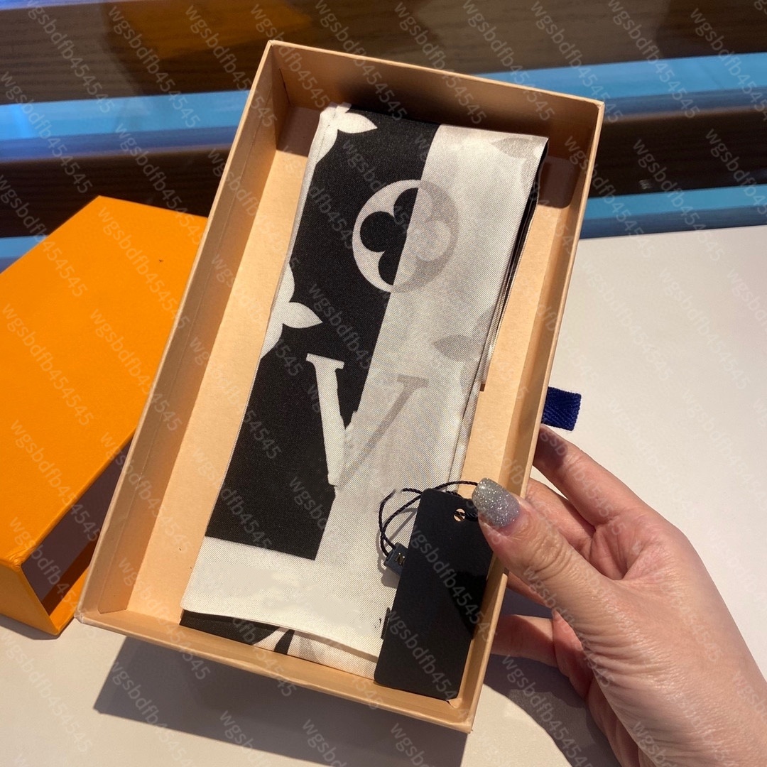 Luxury Silk Scarf Design Womens Headband Fashion Bag Scarfs Designer Scarf For Women Hair Thin Scarves Neck Tie 105*6cm