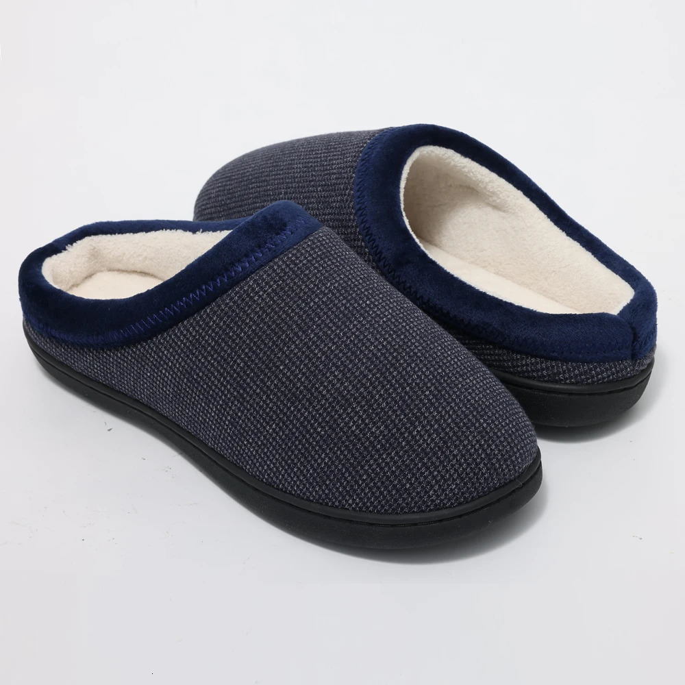 Litfun Winter Warm Cotton Shoes For Men Soft Memory Foam Casual Indoor Flat Slides Short Plush Men Slippers Fluffy Home Slippers250114