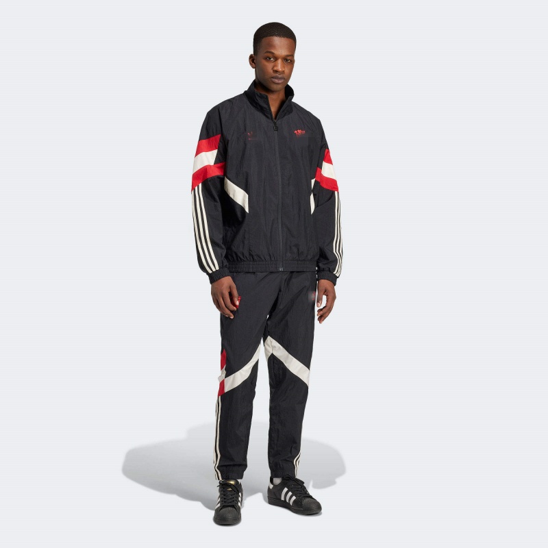 Men's Loose Training Stand Collar Casual Jacket Pants Tracksuits Man Embroidered Badge Team Sports Jacket Pants Suits 5601075