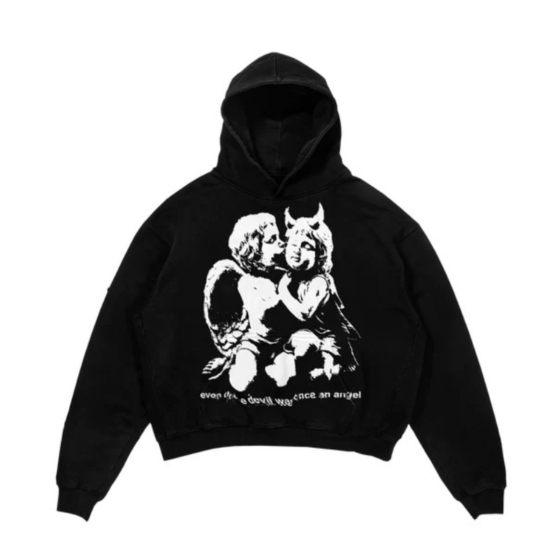 Woman Hoodies Y2K Harajuku Spider Butterfly printed letters Pullover Sweatshirts Large size man Hoodie cardigan Sport Letter Sweatshirt Casual Clothin