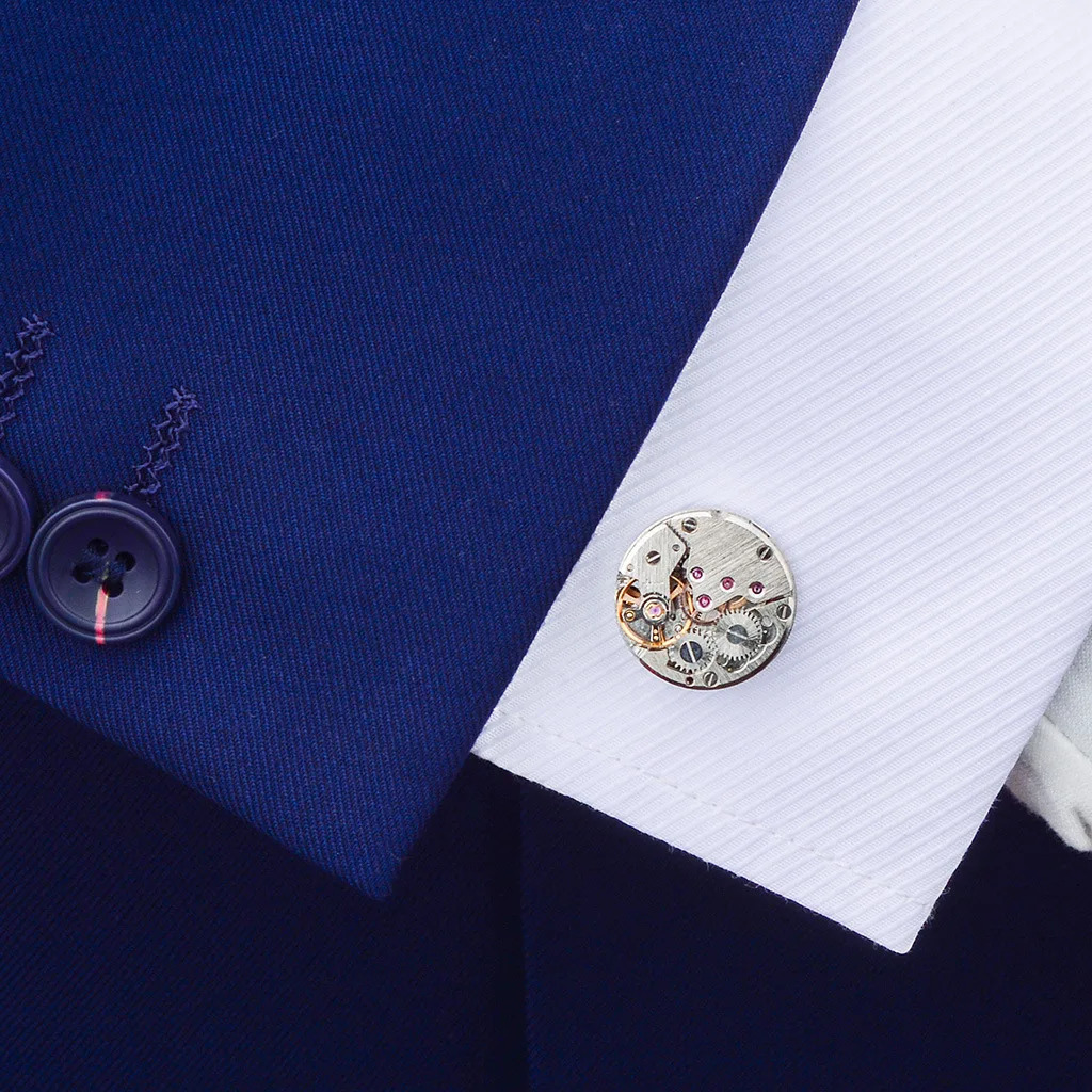 er watches sports cufflinks mens business wedding shirts cufflinks gears mechanical functions cufflinks jewelry 250110