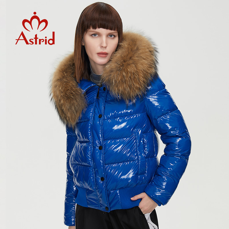Astrid 2022 New Winter Women's Coat Women Warm Thick Parka Fashion Black Short Jacket With Raccoon Fur Hood Female Clothing 7270