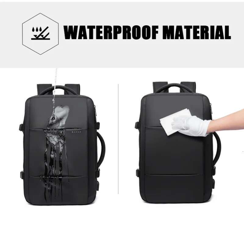 17 Inch Laptop Expandable Men's Business Commuting Spacious Travel Backpack