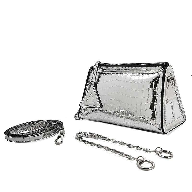 Crocod Pattern Patent Leather Shoulder Crossbody Bags For Women's Designer Woman Handbags Female Messenger Tote Sac