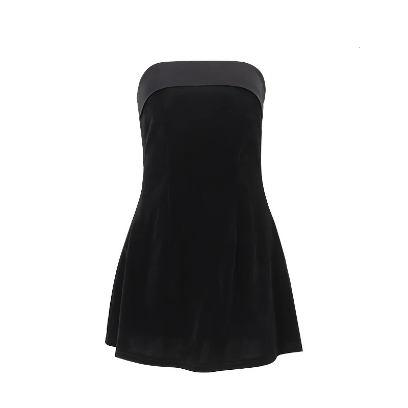WhereMery Elegant Sleeveless Slash-neck Mini Dresses Sexy Bodycon Backless A-line Dress Retro Evening Club Party Women Dresses 250117