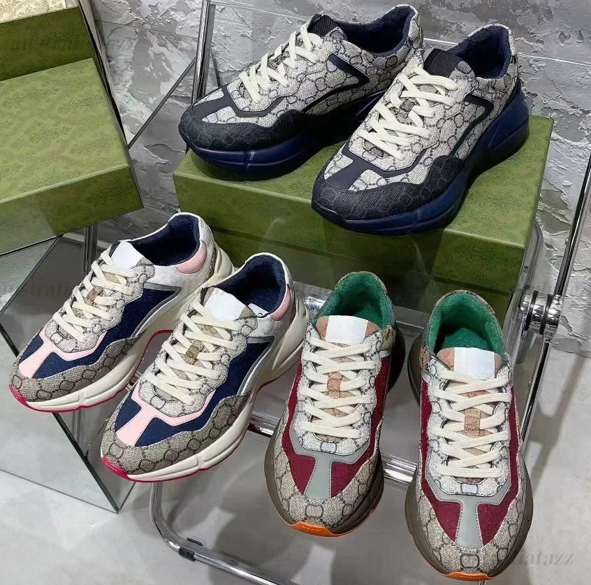 TOP Designer shoes Multicolor Sneakers Beige Men Trainers Vintage Ladies casual leather Shoes Women's Sneaker size 35-46