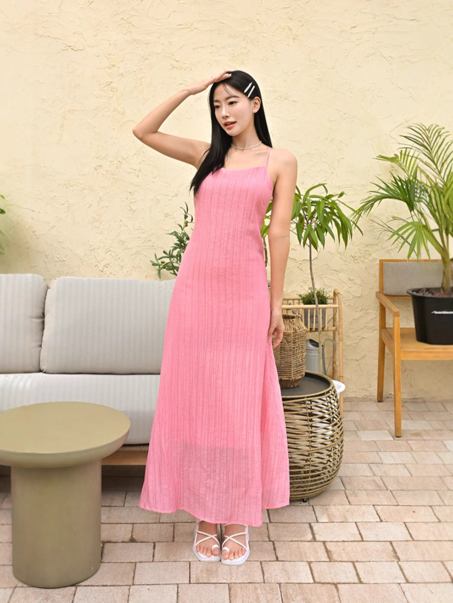 G3200 New style suspender sexy backless dress slim waist holiday beach long dress