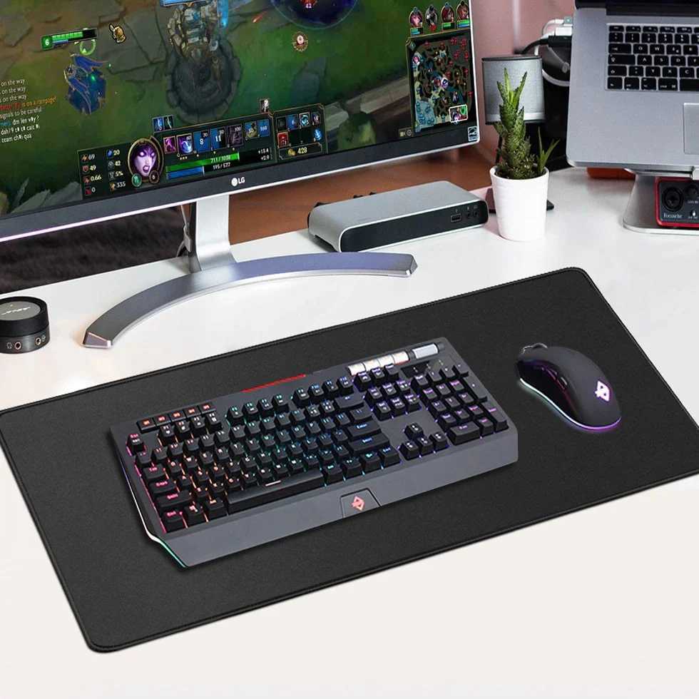Mousepad Xxl Black Mouse Pad Free Shipping Long Speed Computer Mat Gaming Room Decors Big Mousepepad Table Cute Desk Accessory O250118