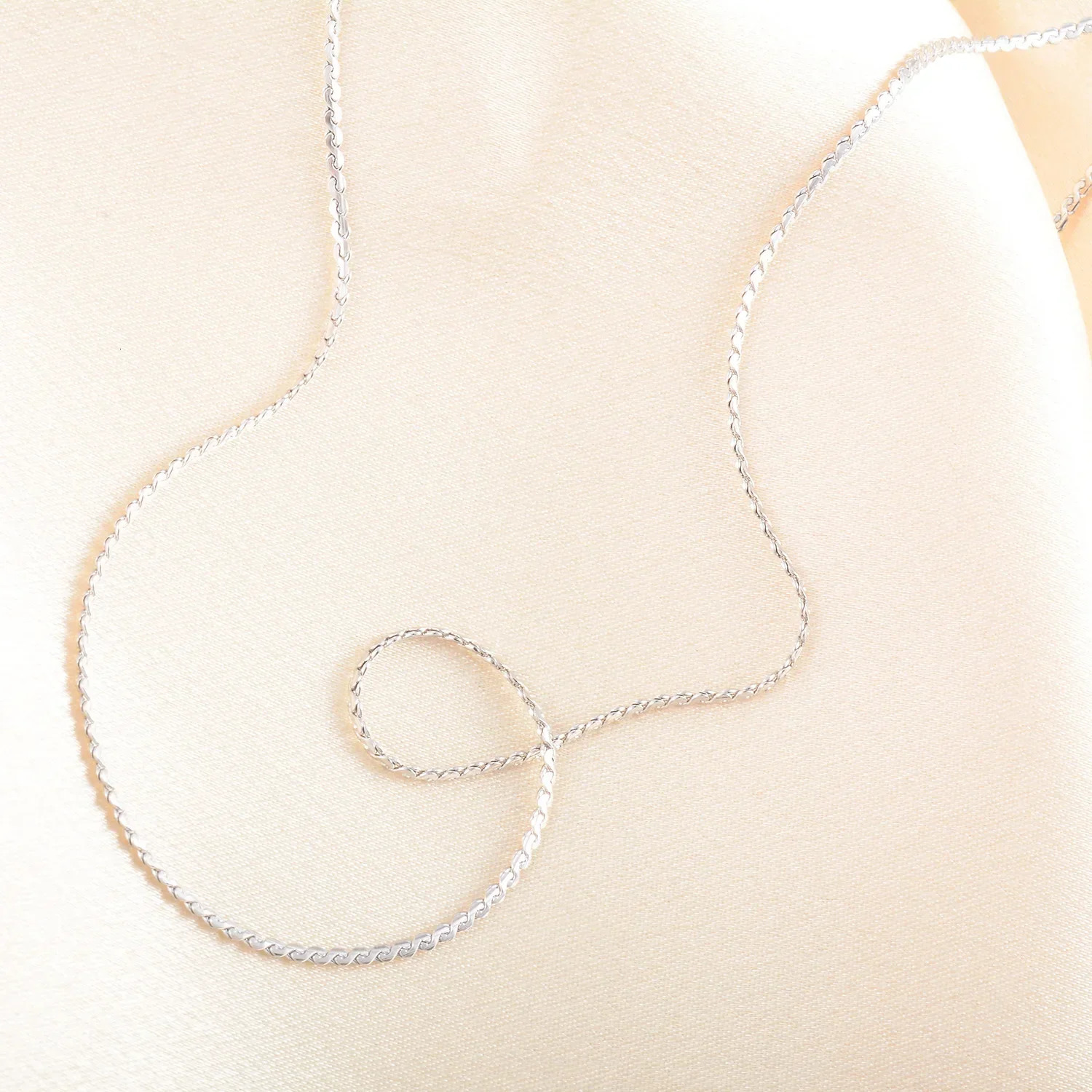 Yadreva S Style Thin Stainless Steel Necklace Silve Plated Chain High Quality Glitter Jewelry Unisex Gift 250114