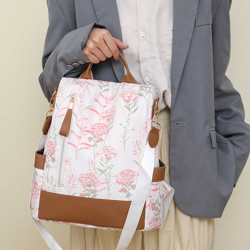 New Anti theft Backpack Fashion Korean Handheld Womens Backpack Large Capacity Casual Commuter Womens Bag