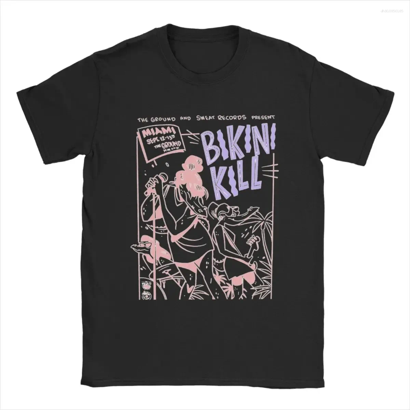 Men's T Shirts Men Bikini Kill Shirt Pure Cotton Clothes Funny Short Sleeve Crewneck Tee Plus Size Streetwear Harajuku Printed T-Shirt