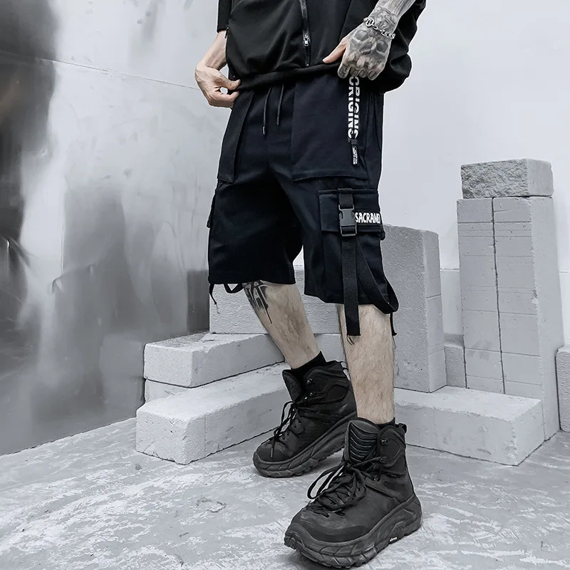 Summer Shorts Men Harajuku Streetwear Casual Mans Cargo Shorts Fashion Techwear Japanese Korea Hip Hop y2k Punk Male Clothing 250108