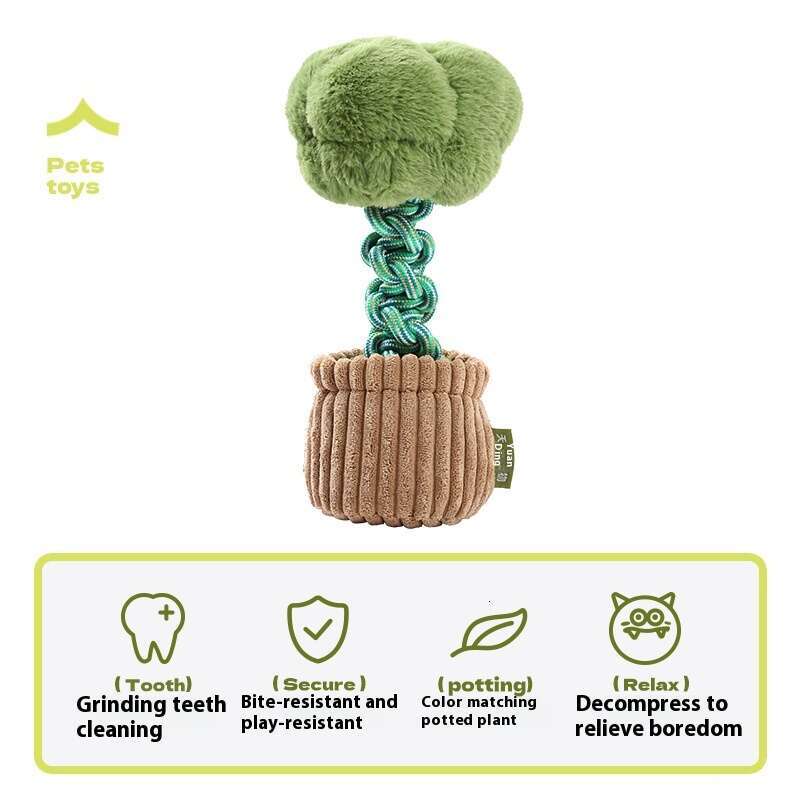 Durable Chew Rope Toy - Creative Vegetable-Shaped Squeaky Dog Toy, Boredom Buster