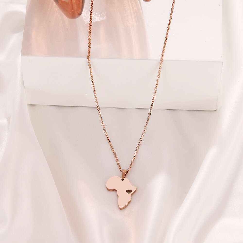 Continental Map Pendant Africa Necklace