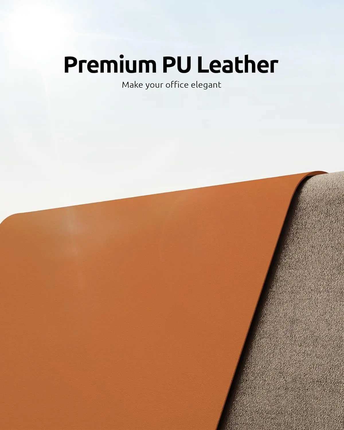 Office Desk Mat Leather Desk Pad Protector Large Mouse Pad Non-Slip PU Leather Waterproof Desk Blotter Laptop Desk Pad O250118