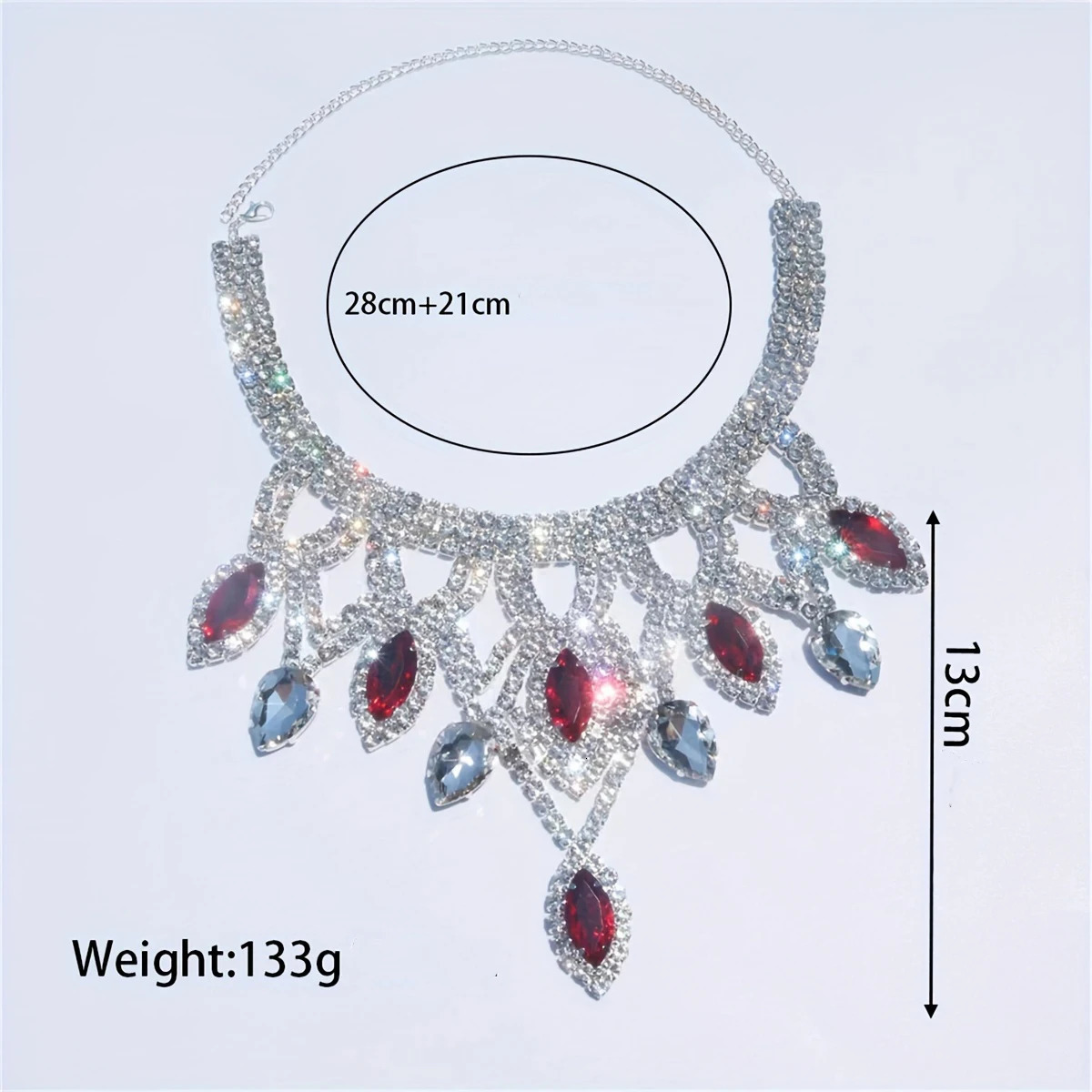 Sexy and shiny rhinestone necklace fashionable and chic bridal wedding party jewelry necklace accessories Versatile 250109