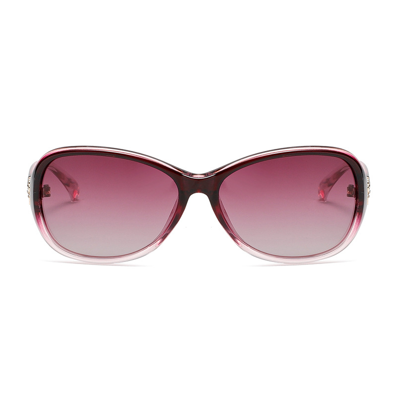 Wholesale new women's fashion sunglasses 5566 elegant frame stylish driving mirror sunglasses with diamond four-leaf clover