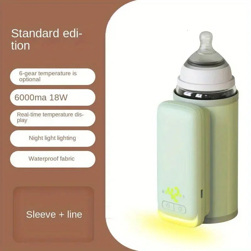 Rechargeable Bottle Warmer Milk Water Insulated Bag Baby Nursing Heater Safe Kids Infant ForTravel Accessories 250117
