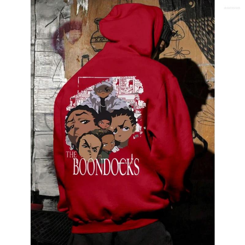 Men's Hoodies Boondocks Anime-Inspired Hoodie Casual & Stylish Long Sleeve Pullover With Kangaroo Pocket Comfortable Personality