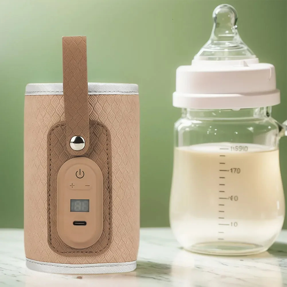 Portable Bottle Warmer USB Powered Digital Display Baby Cup Milk Heat Keeper for Car Outdoor Travel 250117