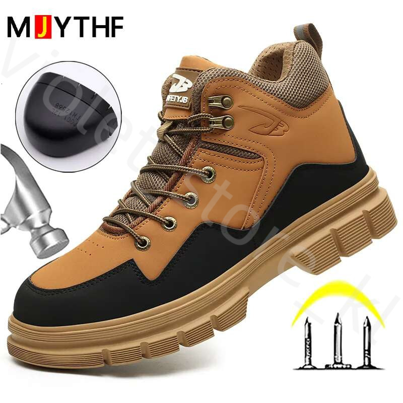 New Male Indestructible Shoes Anti-Smash Anti Puncture Work Boots Safety Shoes Men Anti Scalding Welder Boots Steel Toe Shoes 549