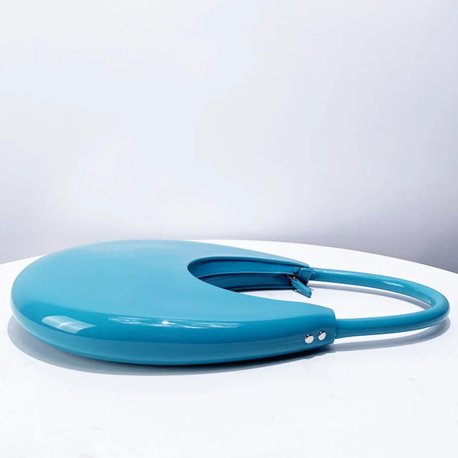 Fashion PVC Jelly Shoulder Bag Fashion Crescent Underarm Bag Summer Macaron Purse and Handbag Travel Commuting Bolso Mujer 250110