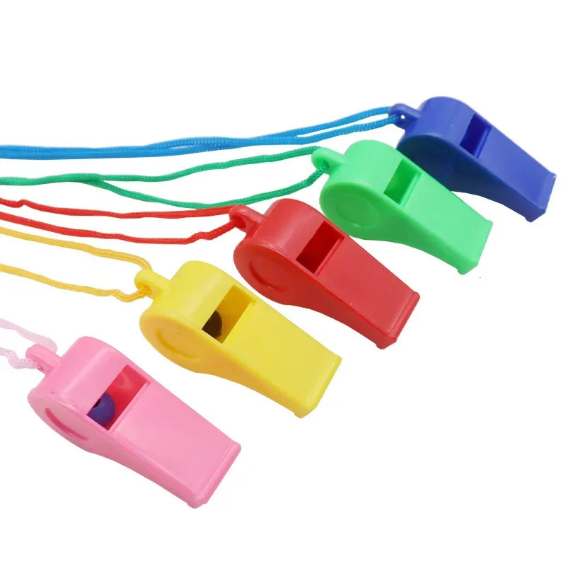 Mini Plastic Whistle with Rope for Kids Professional Football Soccer Basketball Cheerleading Referee Children Toys Gifts 250107