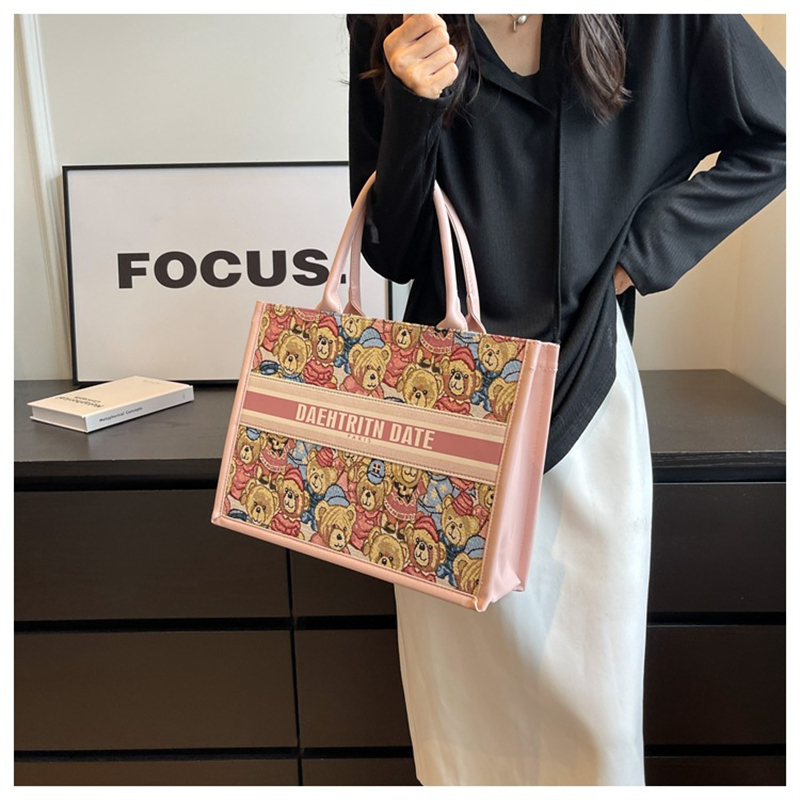 Free Shipping Designer Shoulder Bags Casual Handbag Fashionable Tote Cartoon Bag For Women 2025 New Style Pink New Free Delivery Designer Bag