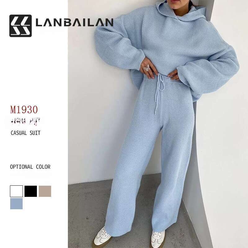 2025 hot selg European American autumn and winter women's sports hoodie two-piece set new casual versatile fashion clothing