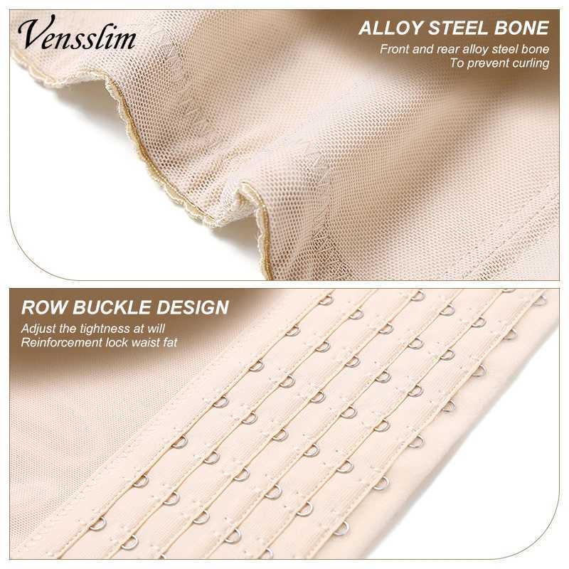 Vensslim S-6XL Plus Size Waist Trainer Corset Women Body Shaper Slimming Belt Tummy Control Hooks Wrap Belly Compression Strap W250120