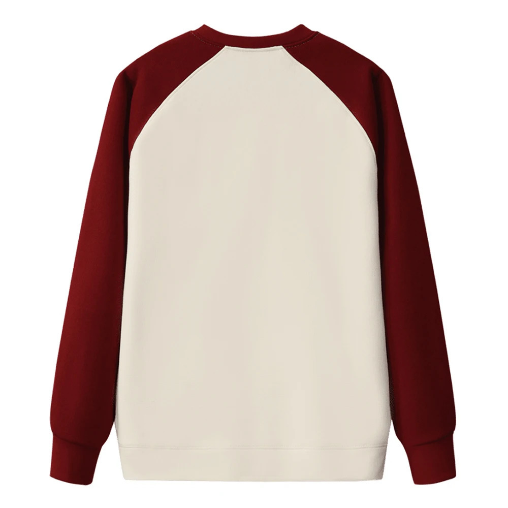 Fashion Color Block Waffle Fleece Sweatshirt Hoodie Men Wholesale Crew Neck Raglan Hoodies For Sudaderas Hombre 250114Z