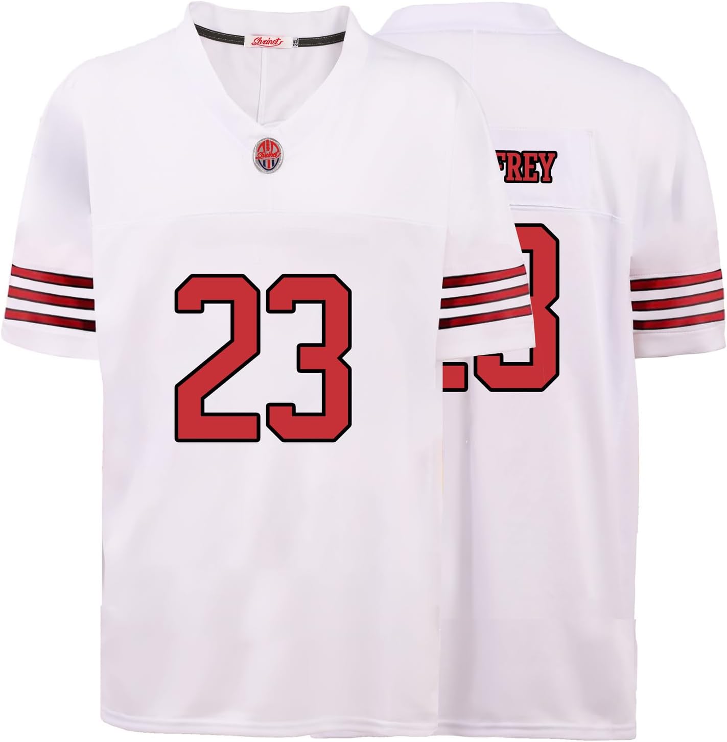 Hot sale Custom Mens/Youth Football ed T-Shirt for Sports Fan Red/White No Brand/s Free shipping