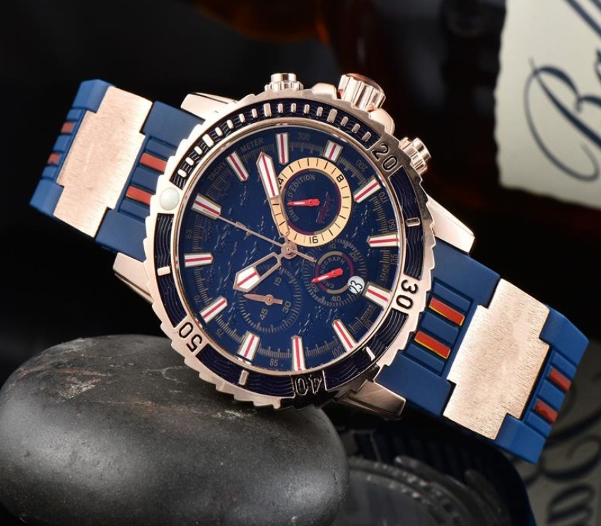 ulysses New Swiss Watch Classic Fusion series automatic date quartz men's watch Business formal men's watch rubber strap formal occasions uly watch 0a5