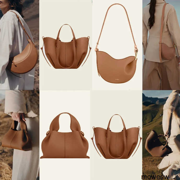 polen bag Luxury Designer Bag Tote Bag Half Moon Bag Smooth Leather Shoulder Bag Black Tote Underarm Bag Fashion Women Cross Body Bag Mini Purse Textured Leather Hobo