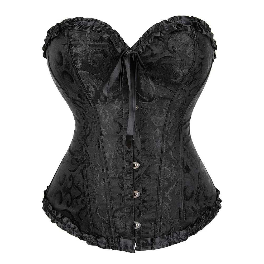 Corsets Top Bustiers Body Shaper for Women Overbust Corset Sexy Jacquard Lingerie Vintage Victorian Costume Plus Size Corset W250120