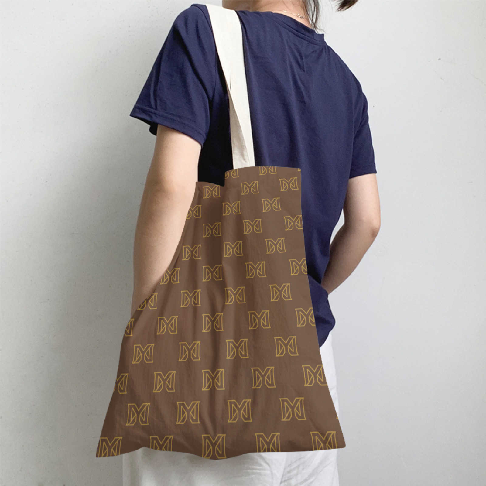 NXY Vintage Style Canvas Tote Bag Women Aesthetic Shopping Bags Casual Teachers Shoulder Bag Brown Handbag