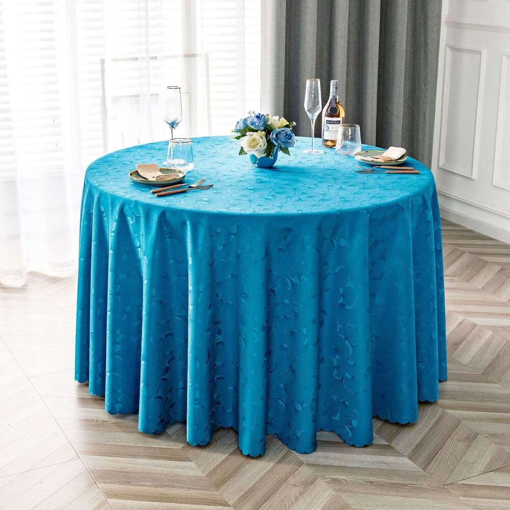 0176 Five star hotels, large round tablecloths, jacquard dark patterned high-end table skirts, embroidered tablecloths