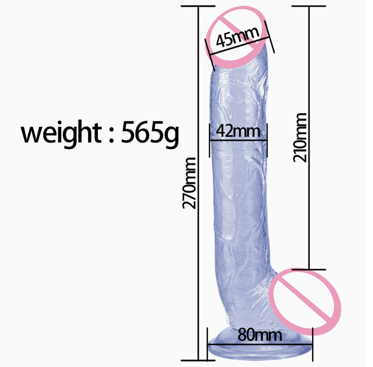 PVC Unisex Realistic Dildo with Suction Base - Adjustable Size for Couples' Play