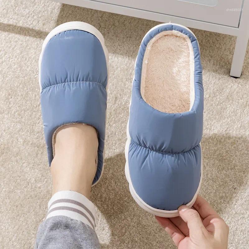 Slippers Women's Winter Home Couple Warm Non Slip Plush Cotton Comfort Thick Soled or Anti Cold zhanyishengli