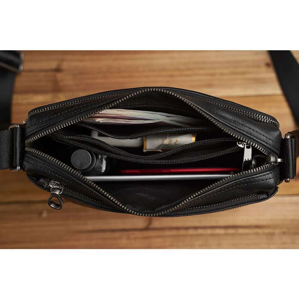 ZRCX Men's 100% Genuine Leather Baowhide Crossbody Bag Men Shoulder Large Capacity For Male Messenger Tote Bags