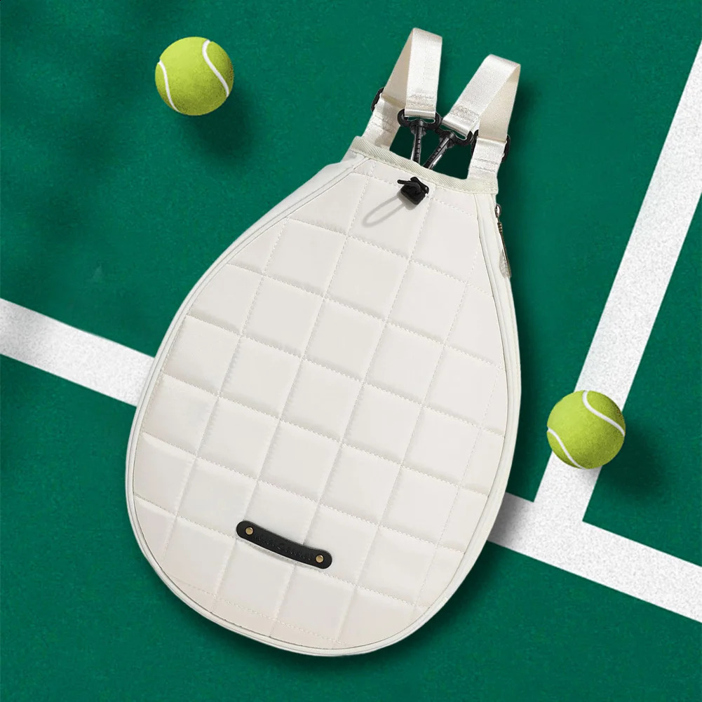 Tennis Racquet Crossbody Bag Waterproof Pickleball Paddles Shoulder Bag Zipper Closure for Pickleball Tennis Badminton 250117