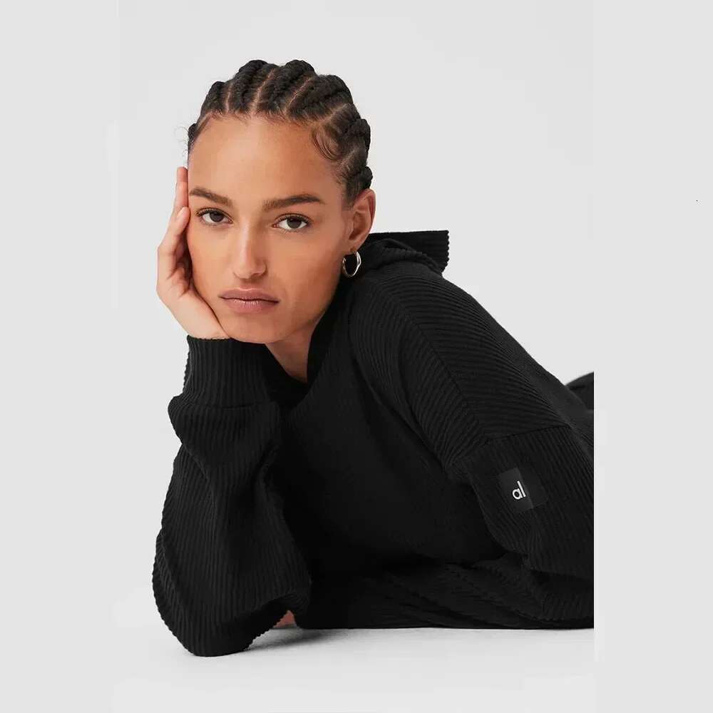 Set MUSE HOODIE SWEATPANT Short Side Split Top Sweat Shirt Loose Women's Hooded Yoga Ribbed Gym Workout Suit For Women