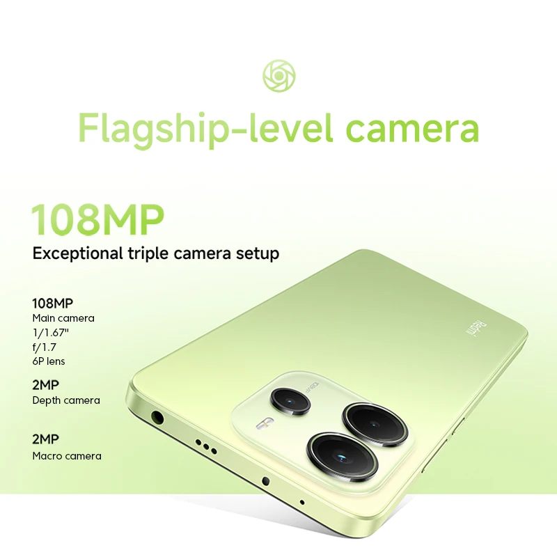 Global Version Xiaomi Redmi Note 14 Smartphone 128GB / 256GB ROM MediaTek Helio G99-Ultra 33W120Hz AMOLED 108MP 5500mAh