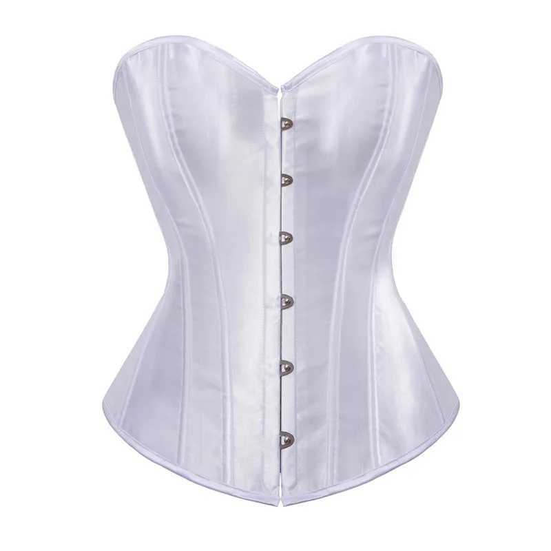 Corset Top Bustier Overbust Women Sexy Satin Lingerie Corselet Plus Size Red Black Green Pink Brown Gold Purple W250120