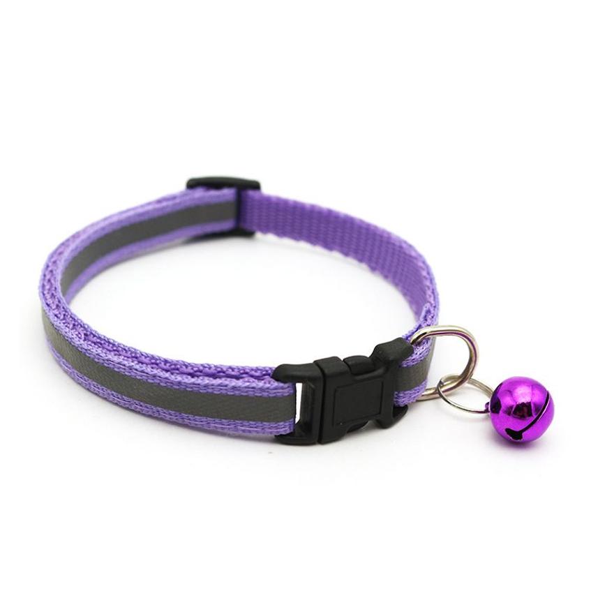 Collars Pet Collar Reflective Pets Bell 12 Color Puppy Adjustable Size Suitable For Cats And Small Dogs Supplies High Quality Drop De Dhcuv