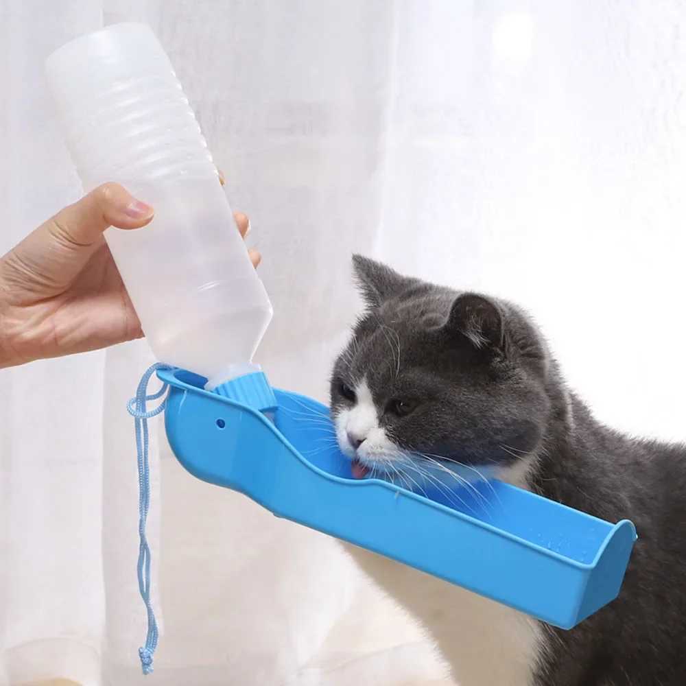 Pet Dog Water Dispenser 250ml 500ml Plastic Portable Folding Water Dispenser for Pet Outdoor Travel Beverage Dispenser Bowl Cat Water Dispenser Y25031