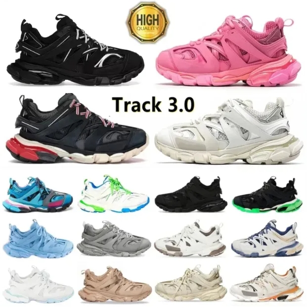 high quality designer Shoes track tracks luxury shoes mens women trainers Track 3 3.0 Shoes Triple white black Tess.s. Gomma leather Trainer Platform Sneakers shoes