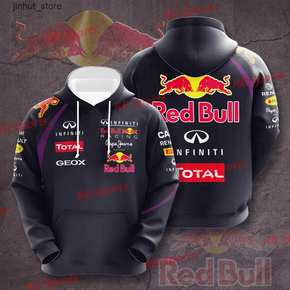 Men's Hoodies Sweatshirts 2024 New Arrivals Winter Red Bull Infiniti Teamline Racing Formula 1 Drawstring 3D Printed Hoodie Contest F1 Racin